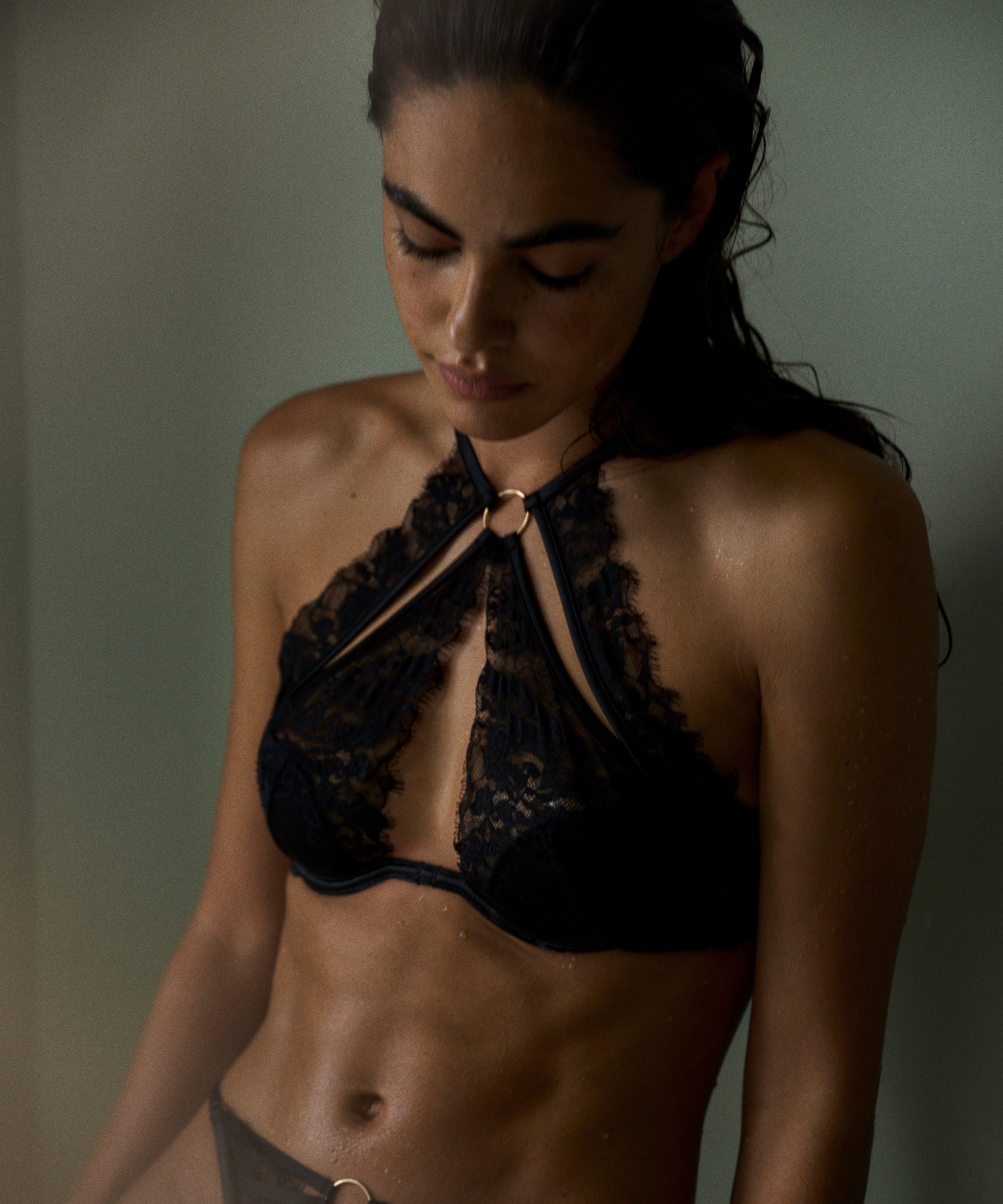 Nienke formpressad bygel-bh, Svart, main