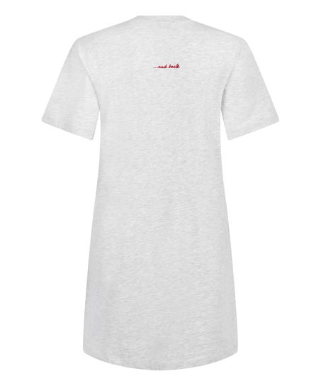 Nattskjorta med rund hals, Gr&aring;