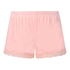 Velour- och spetsshort, Rosa