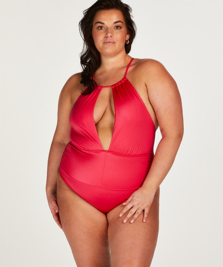 Högt skuren baddräkt Grenada, Rosa