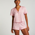 Satin pyjamasshorts, Rosa