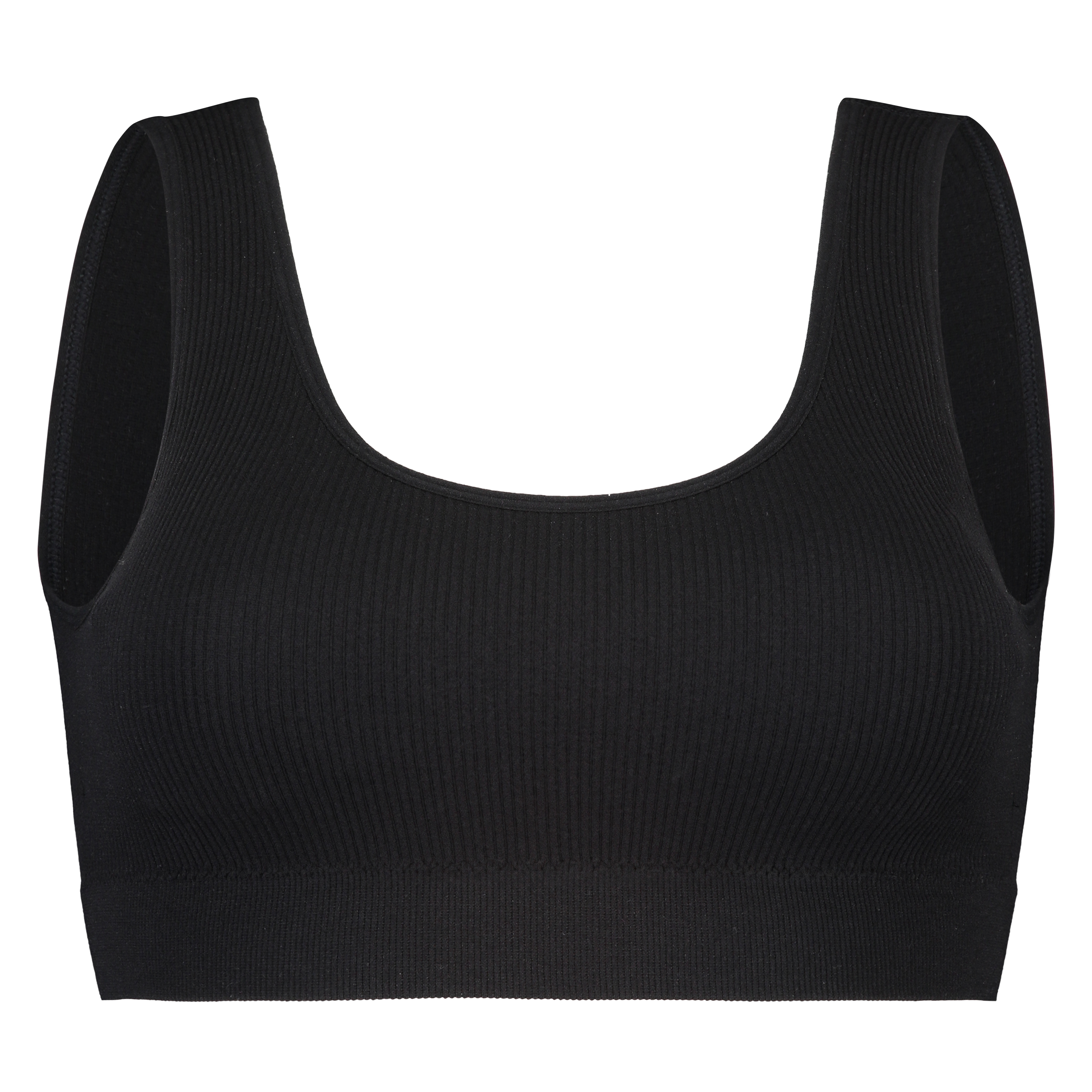 Sömlös bralette, Svart, main