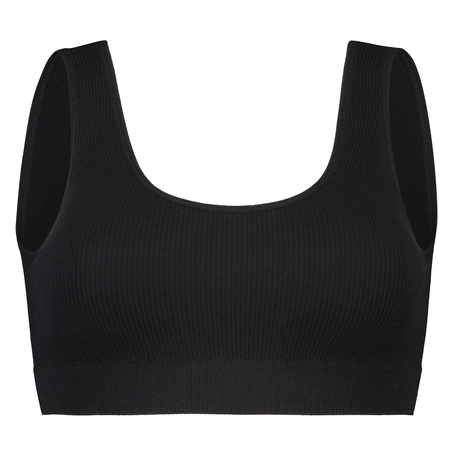 Sömlös bralette, Svart