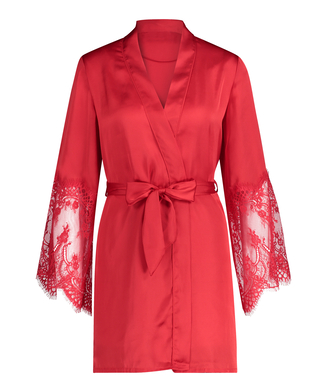Kimono Satin, röd
