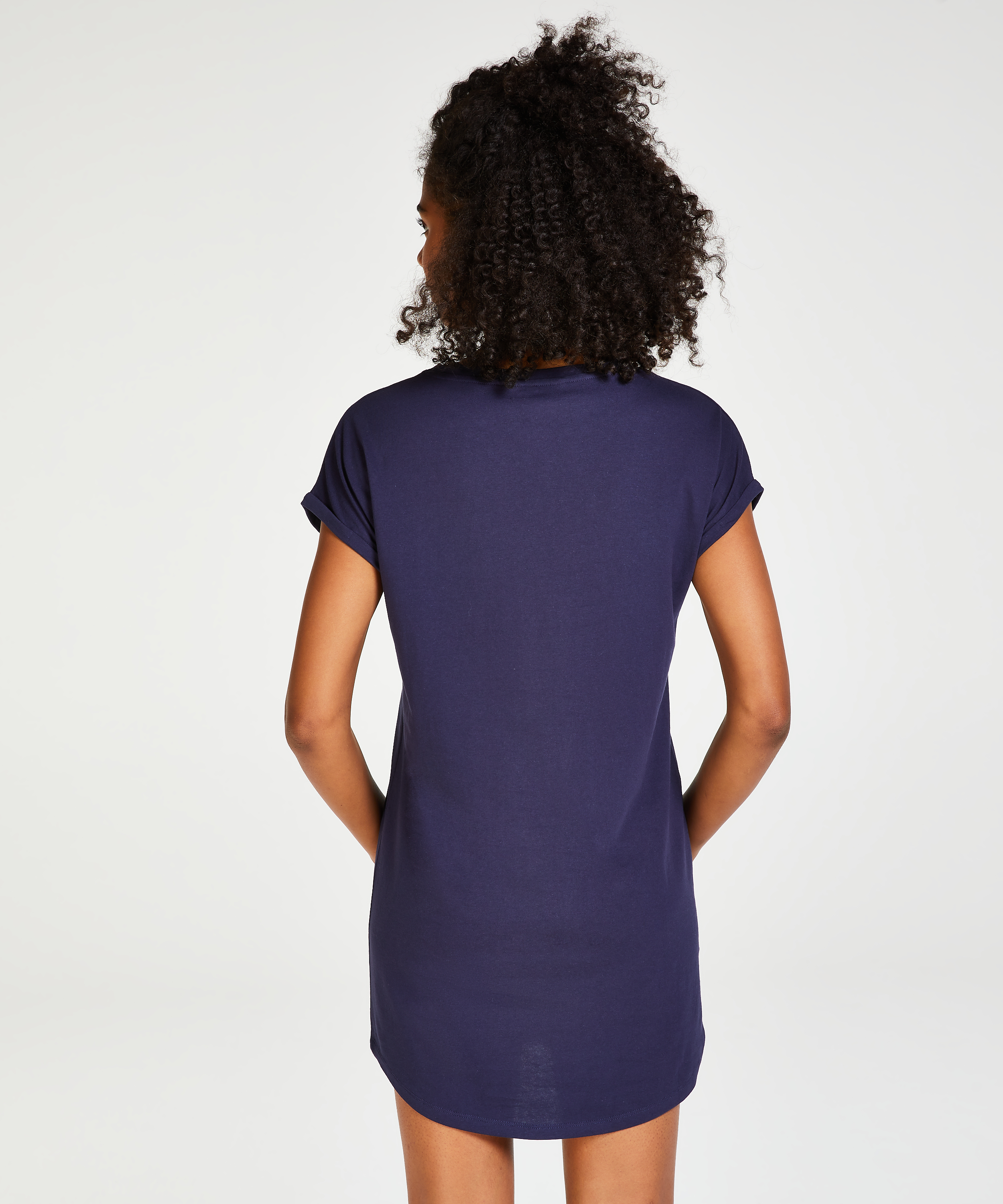 Nattlinne med rund halsringning, Bl&aring;, main