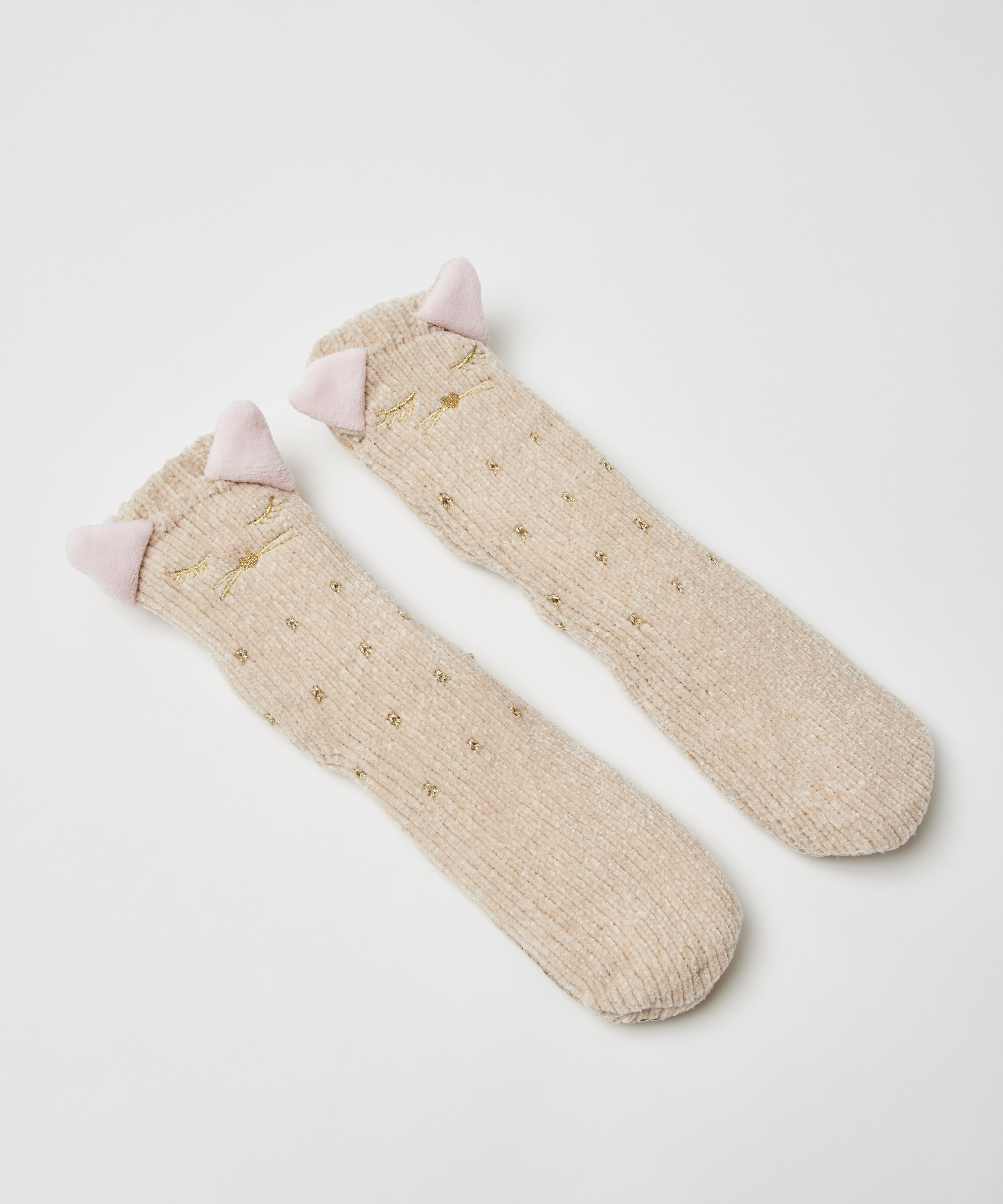 Toffelsockor Fluffy, Vit, main