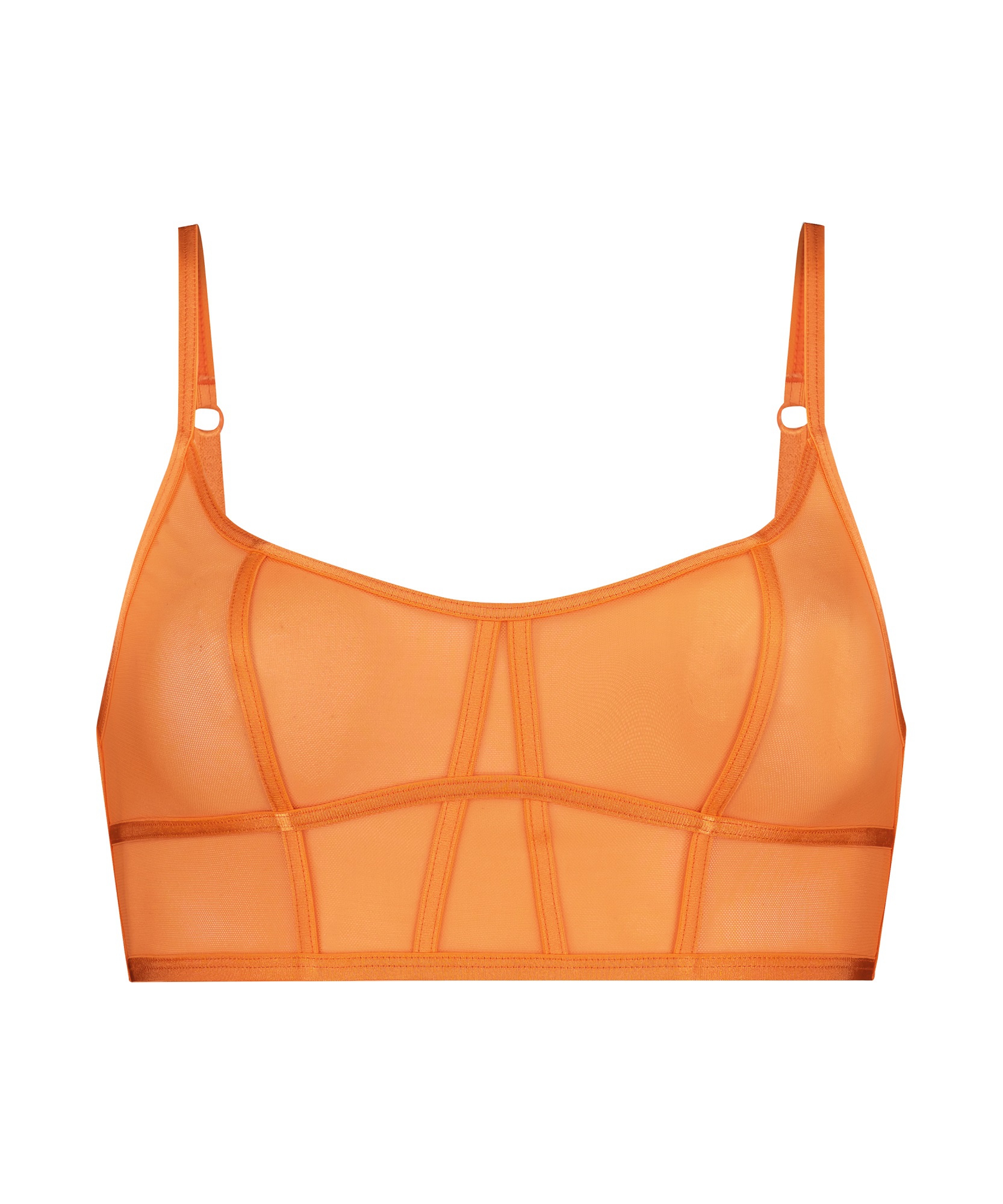 Sexig lonline-bralette i nät, Orange, main