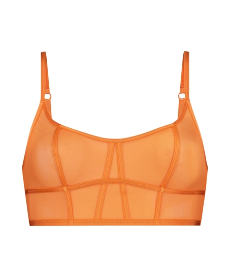 Sexig lonline-bralette i nät, Orange