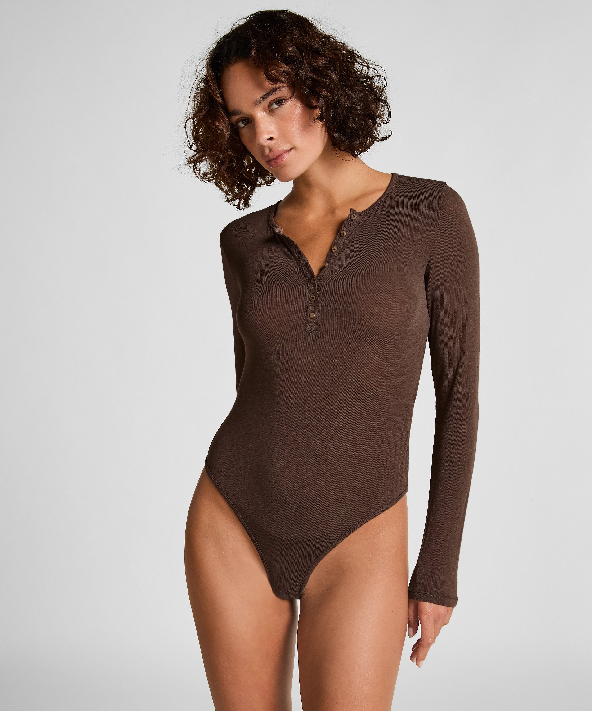 super soft cashmereblandad body, Brun, main