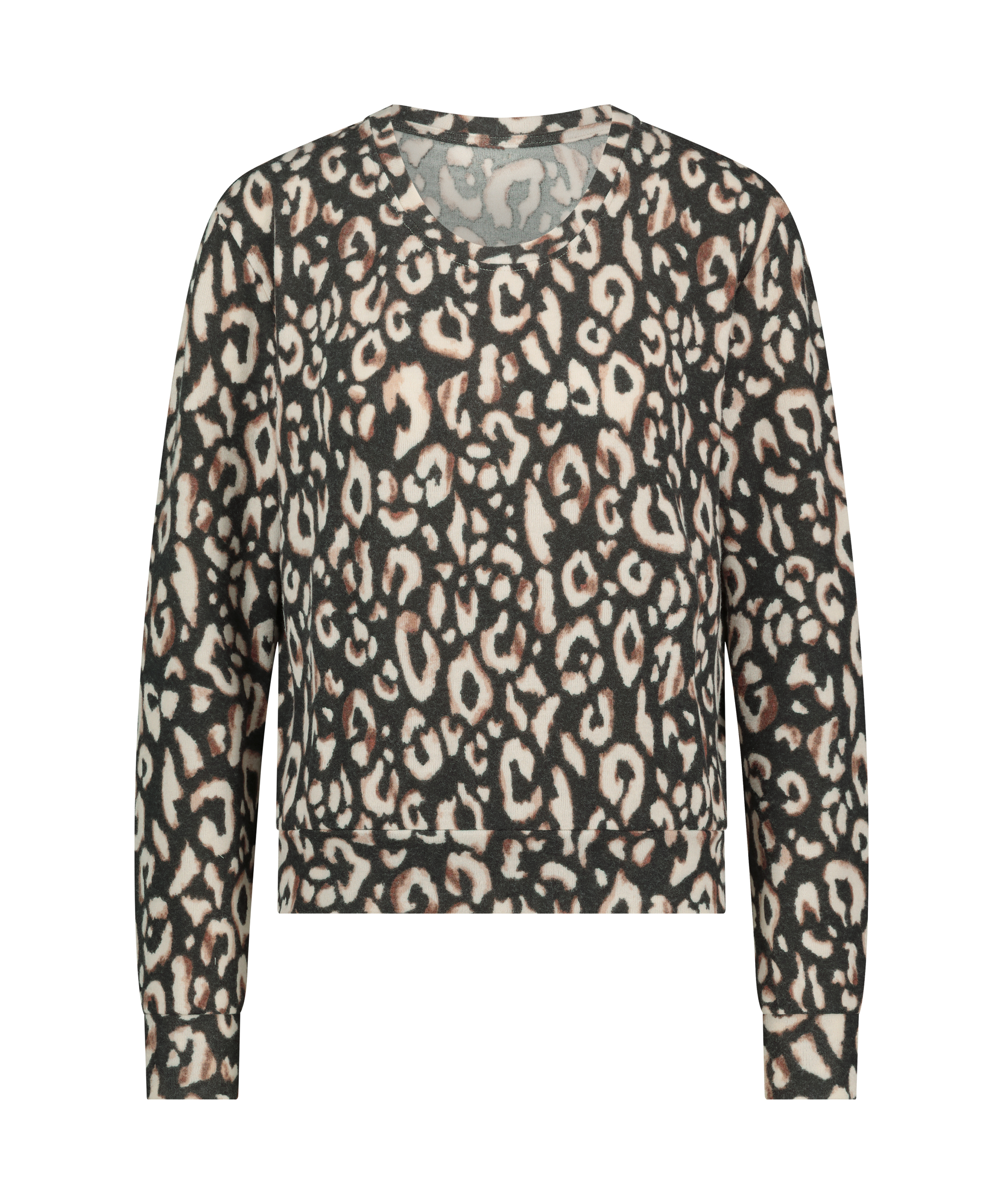 L&aring;ng&auml;rmad pyjamastopp Jersey, Svart, main