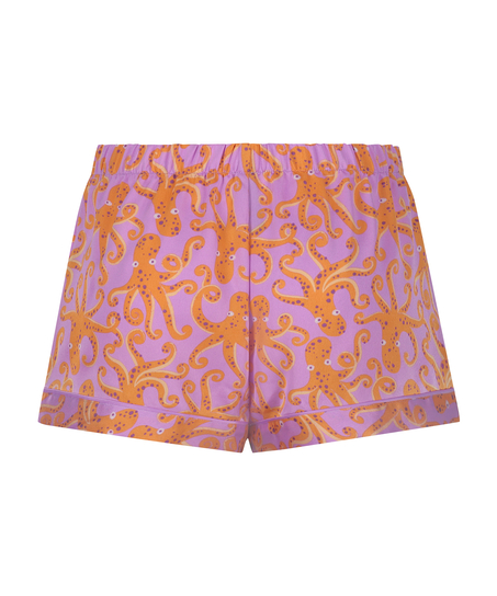 Satin pyjamasshorts, Lila