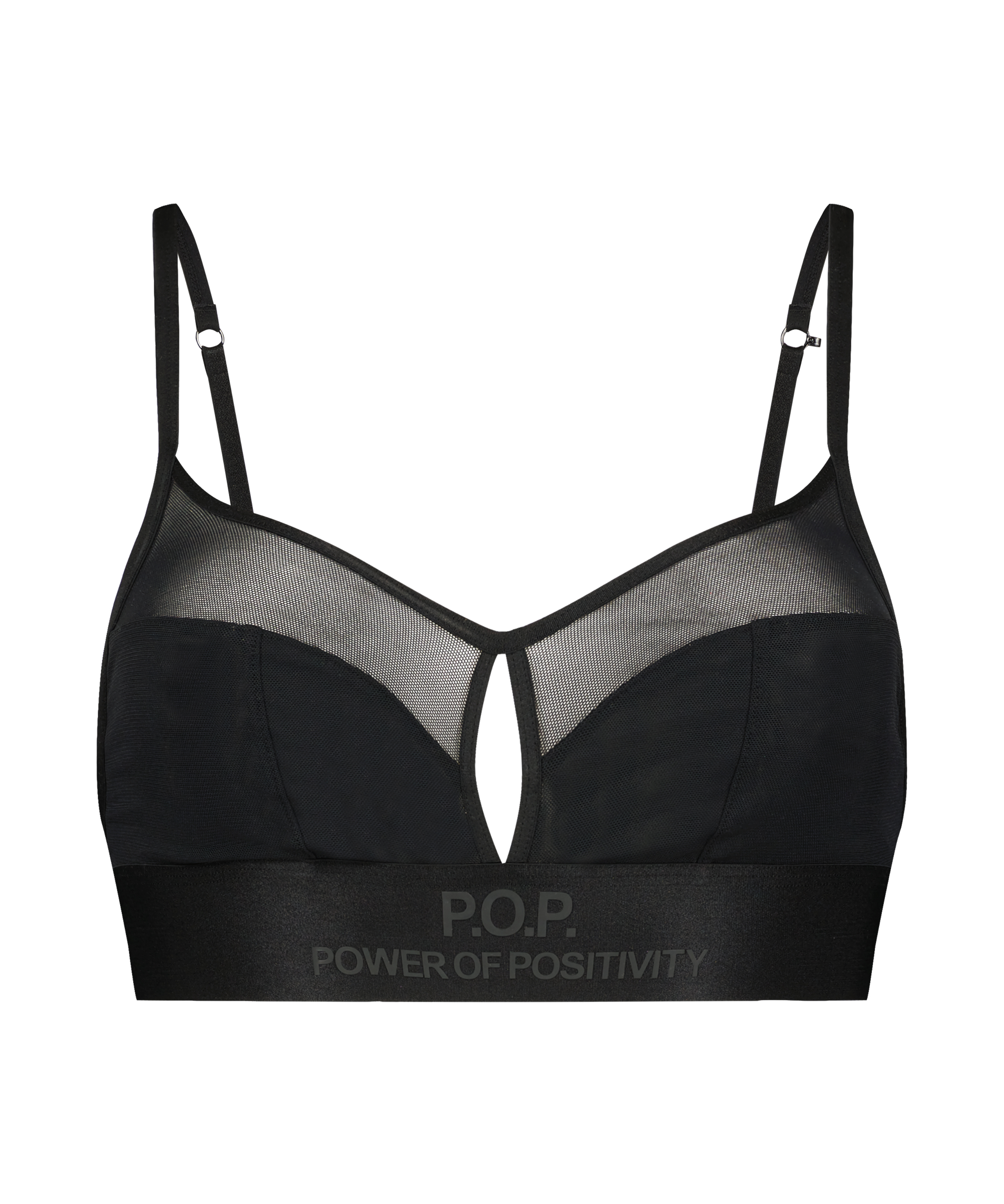 Bralette i mesh Flexing, Svart, main