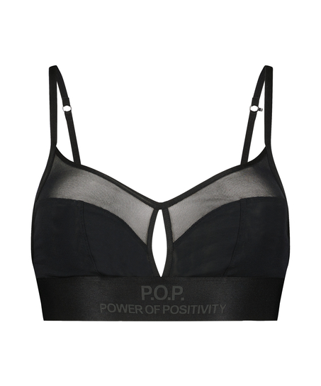 Bralette i mesh Flexing, Svart