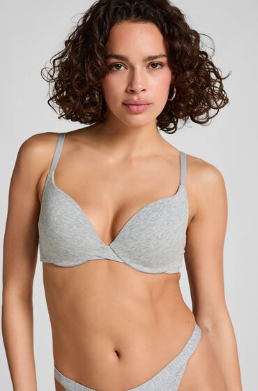 Hunkemöller Formpressad pushup-bh med bygel i bomull Grå