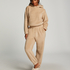 Mysig hoodie i fleece, Beige