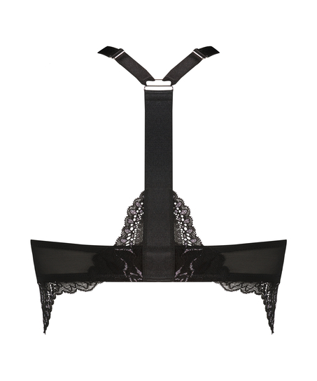 Formpressad longline-bh med bygel och push-up Donna Sparkle, Svart