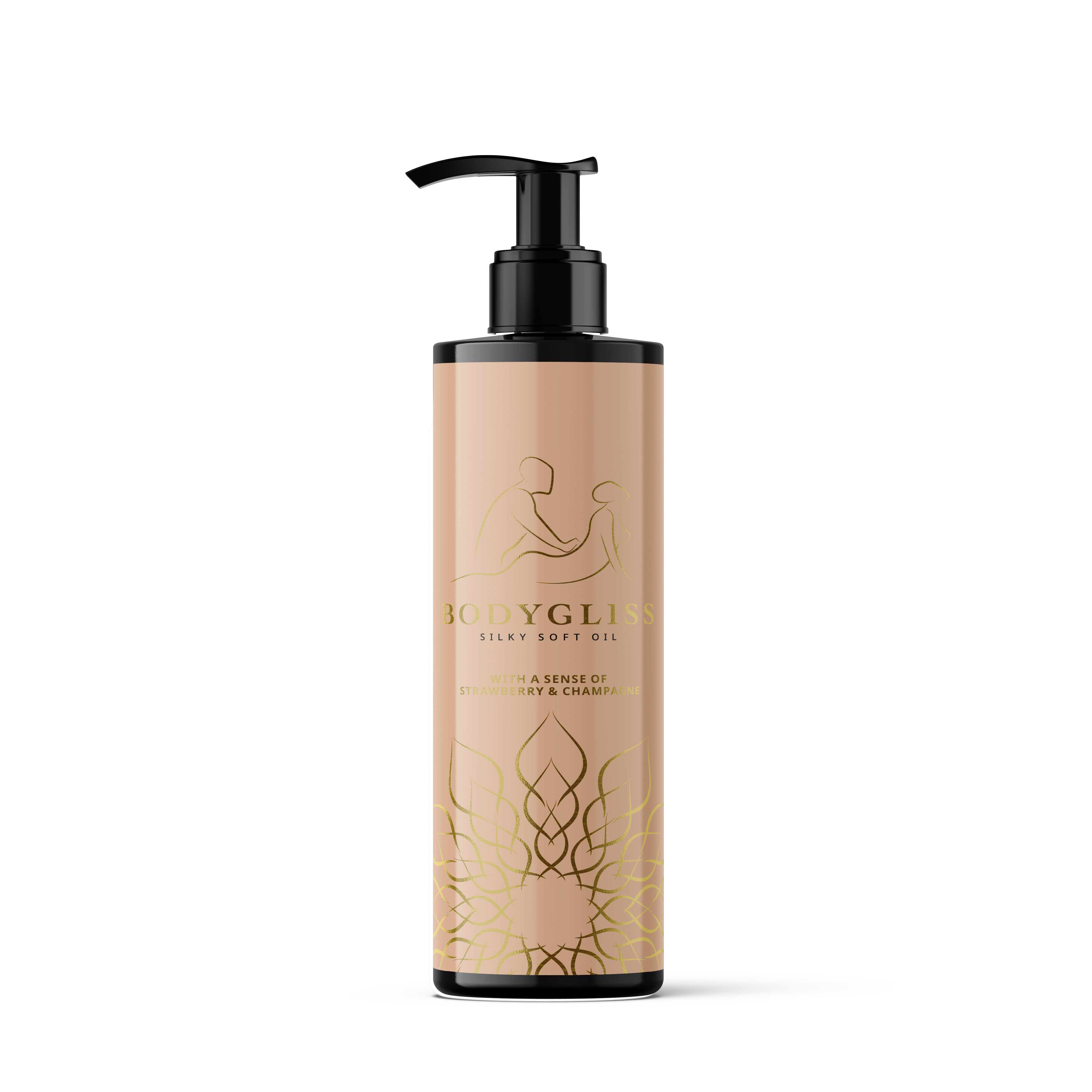 BodyGliss - Massageolja Jordgubb & Champagne 15 ml, Beige