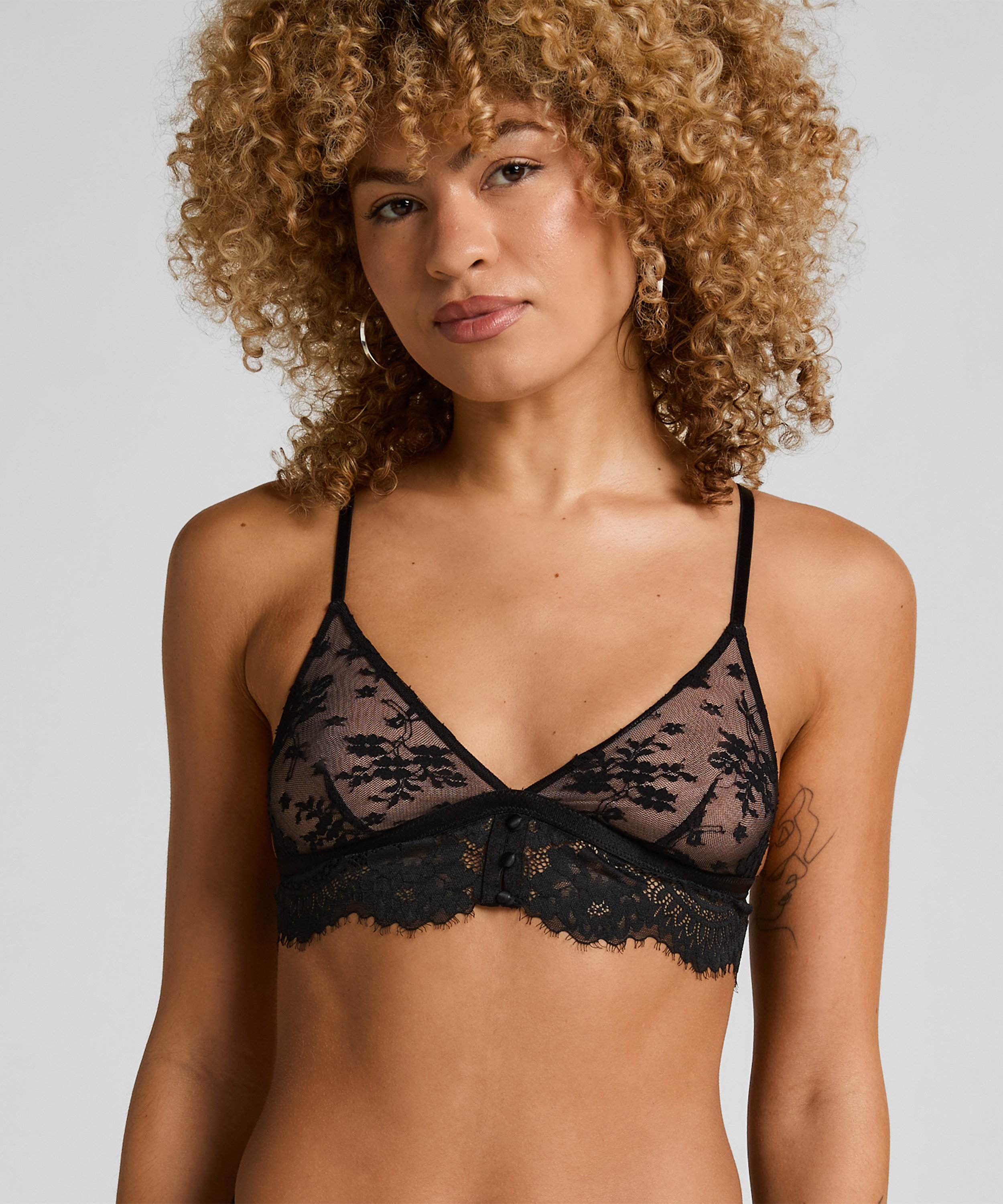 Lou bralette, Svart, main