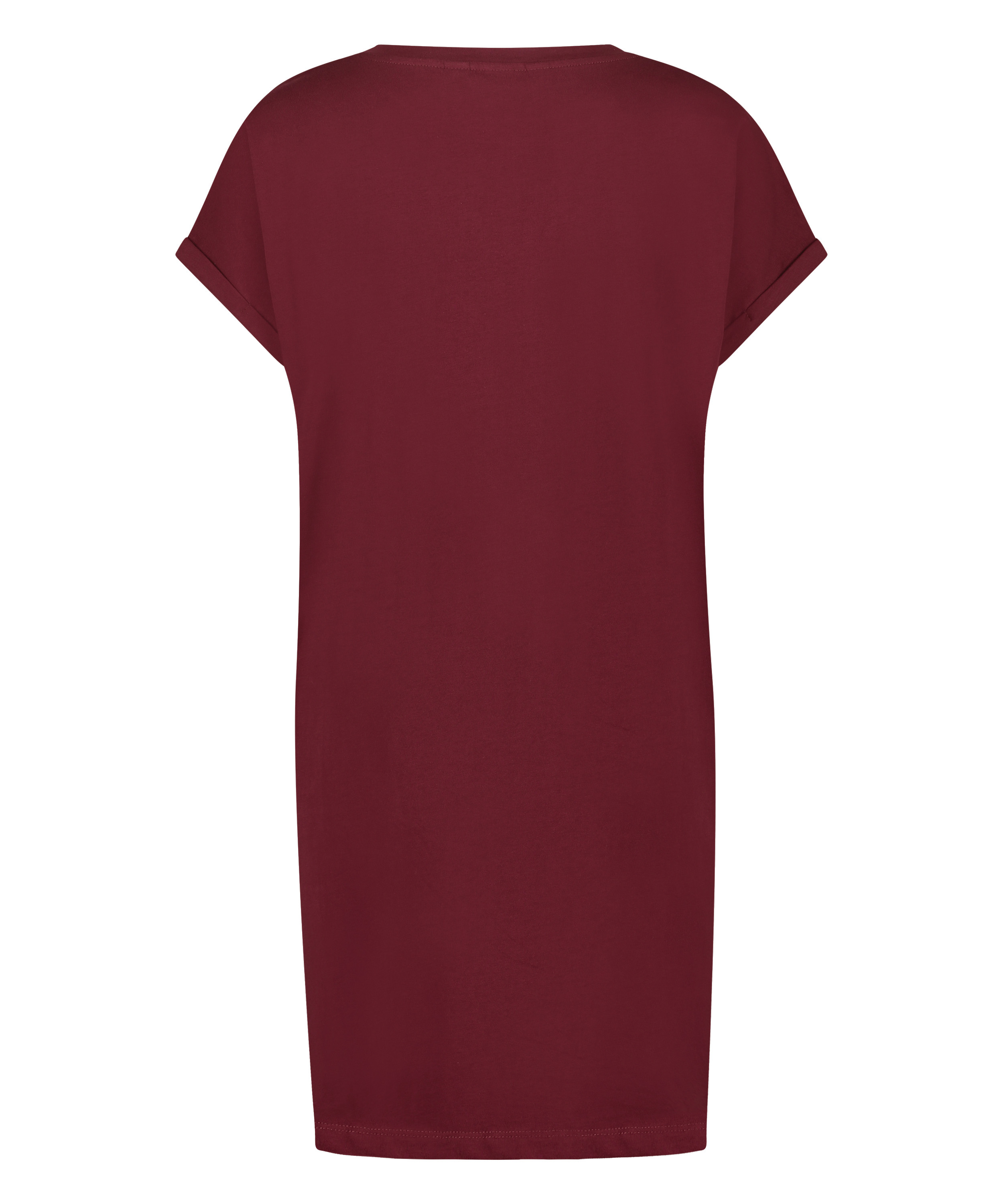 Nattskjorta med rund hals, R&ouml;d, main