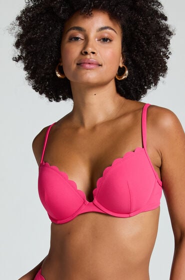 Hunkemöller Formpressad push-up-bikinitopp Storlek A - E Rosa