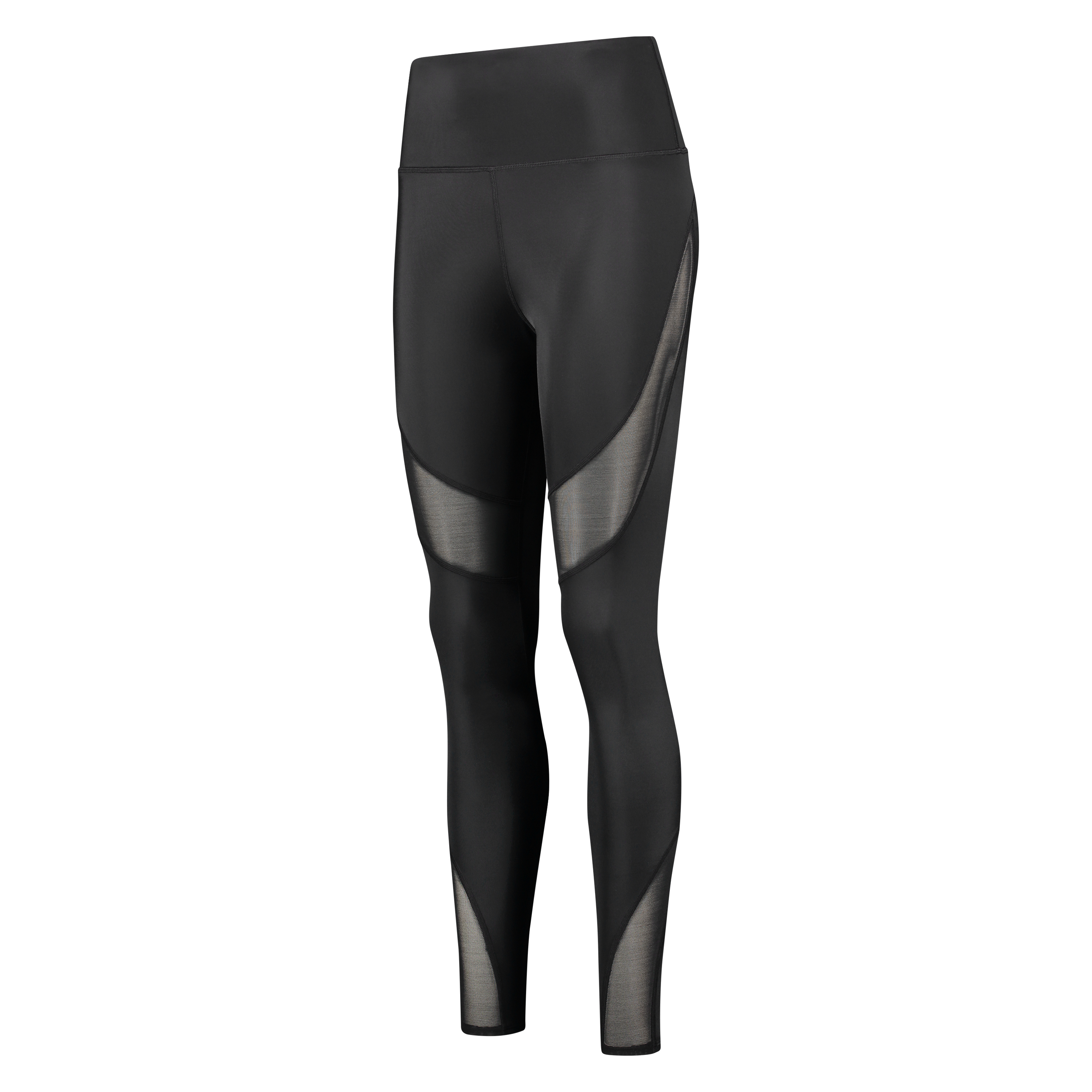 HKMX sportleggings med hög midja i mesh-tyg, Svart, main