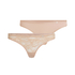 2-pack stringtrosor Angie, Beige