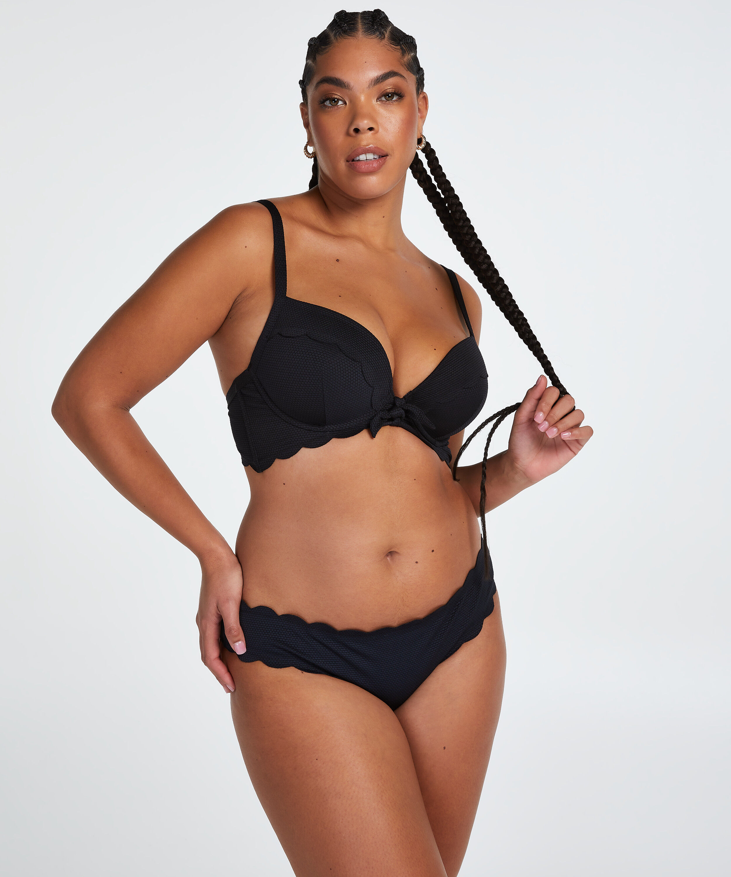 Rio Bikiniunderdel Scallop, Svart