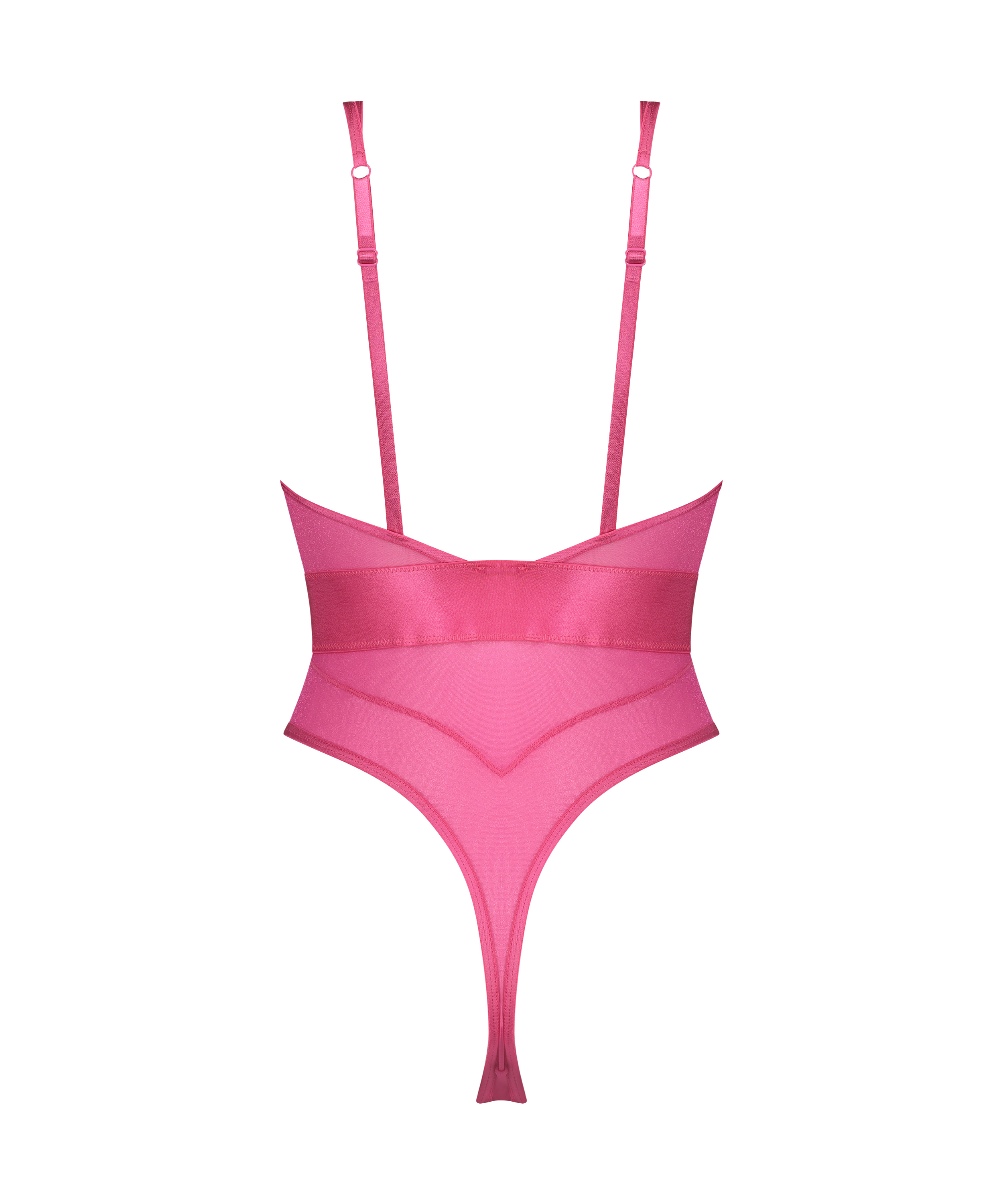 Högt skuren body Glossy, Rosa, main