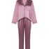 Pyjamasset i glansig satin, Rosa
