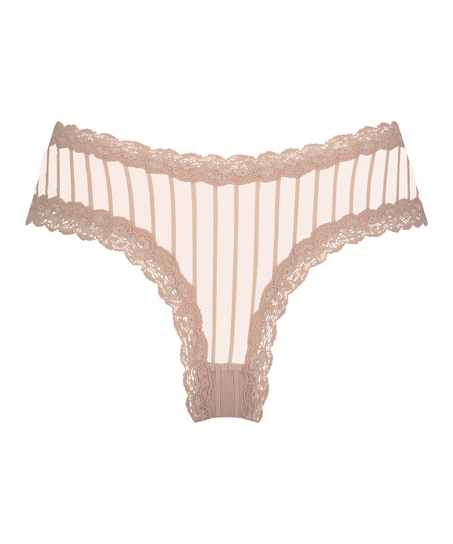 Brazilian-trosa V-shape mesh, Beige