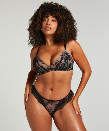 Vadderad behå utan bygel Daphne, Svart