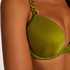 Palm formpressad bikiniöverdel med bygel, grön