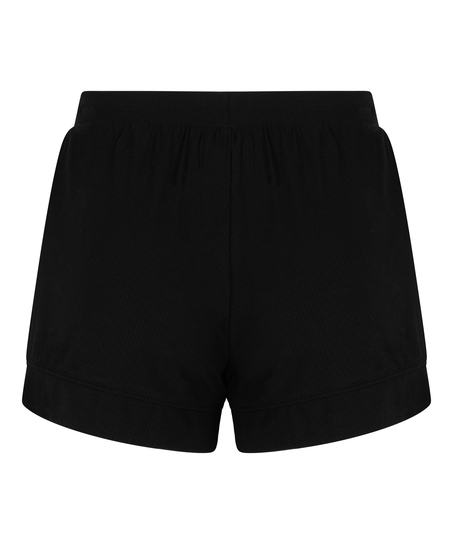 Essential-shorts i slätstickad jersey, Svart