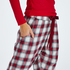 Petite Twill Check Pyjama pants, r&ouml;d