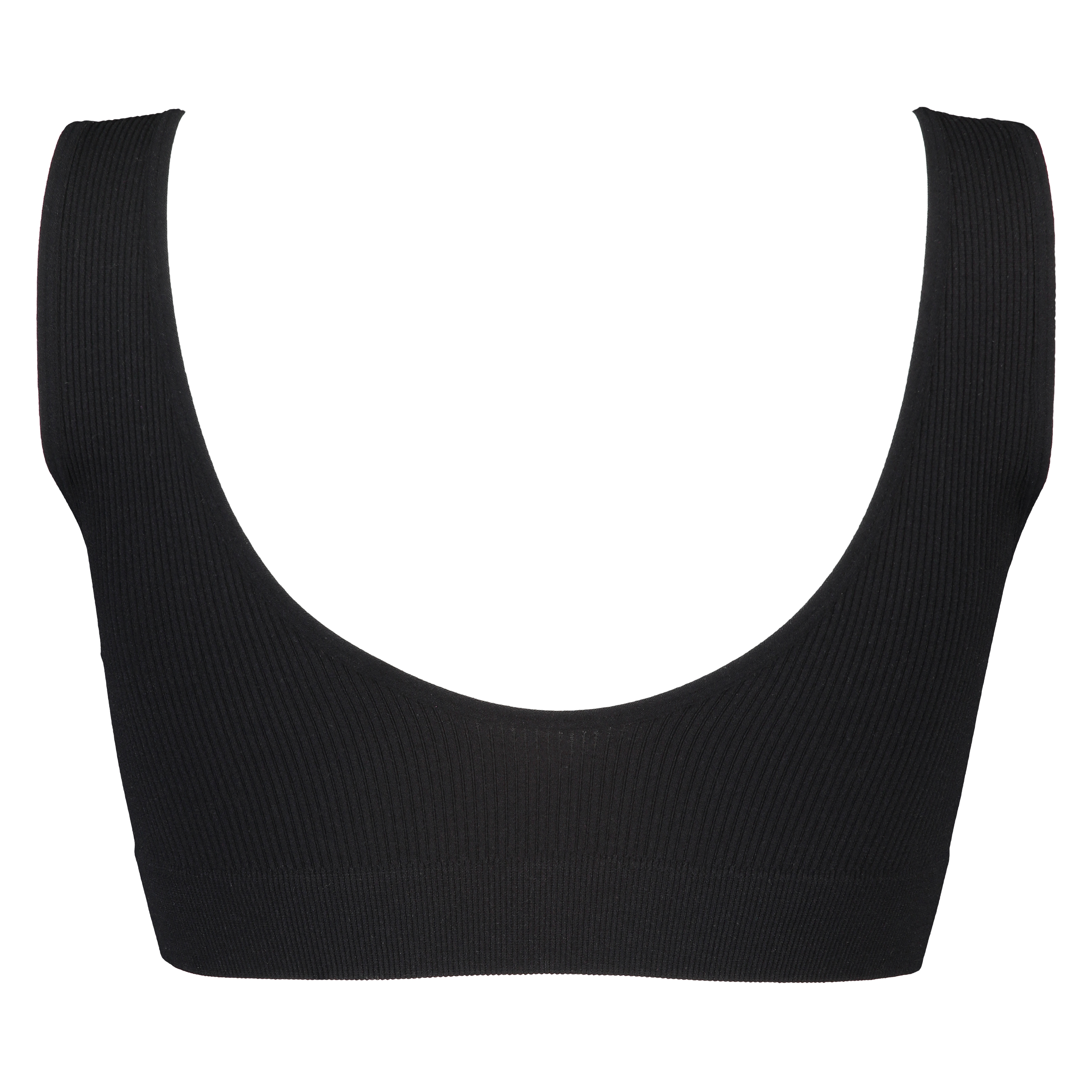 Sömlös bralette, Svart, main