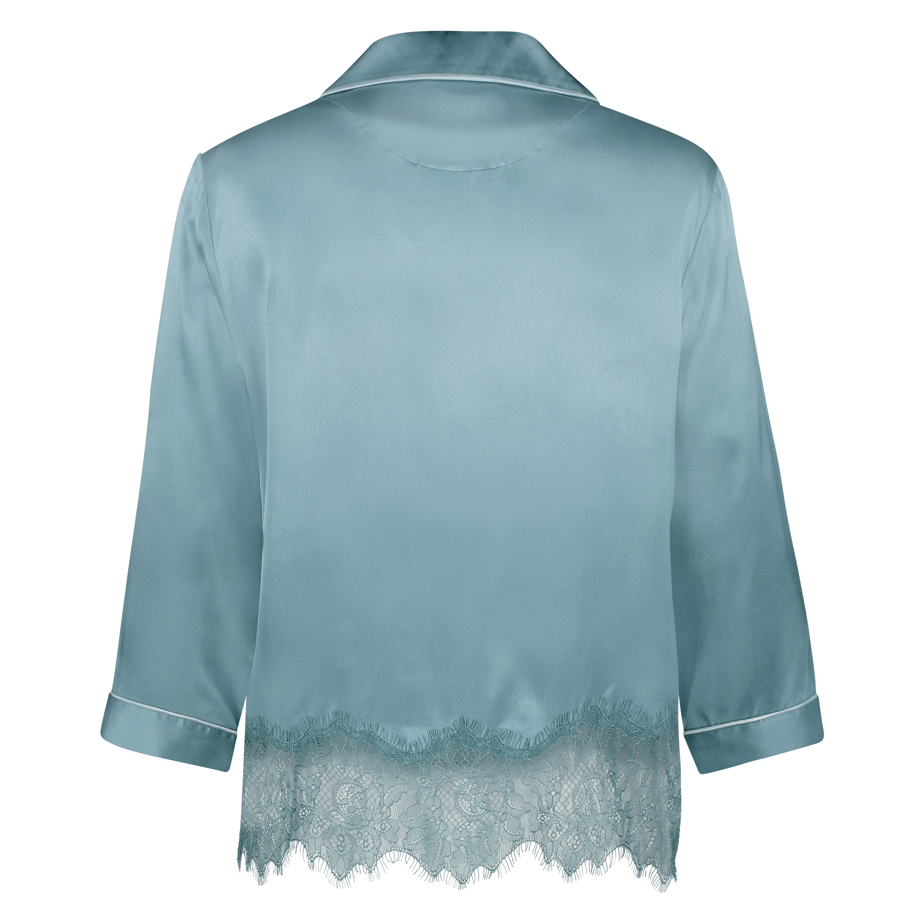 Pyjamastopp i silke, Blå, main