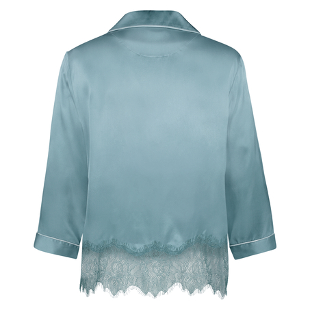 Pyjamastopp i silke, Blå