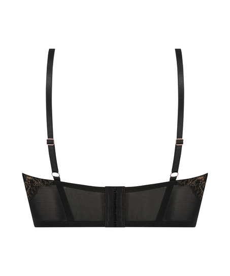 Formpressad longline-bh med bygel Lexi, Svart