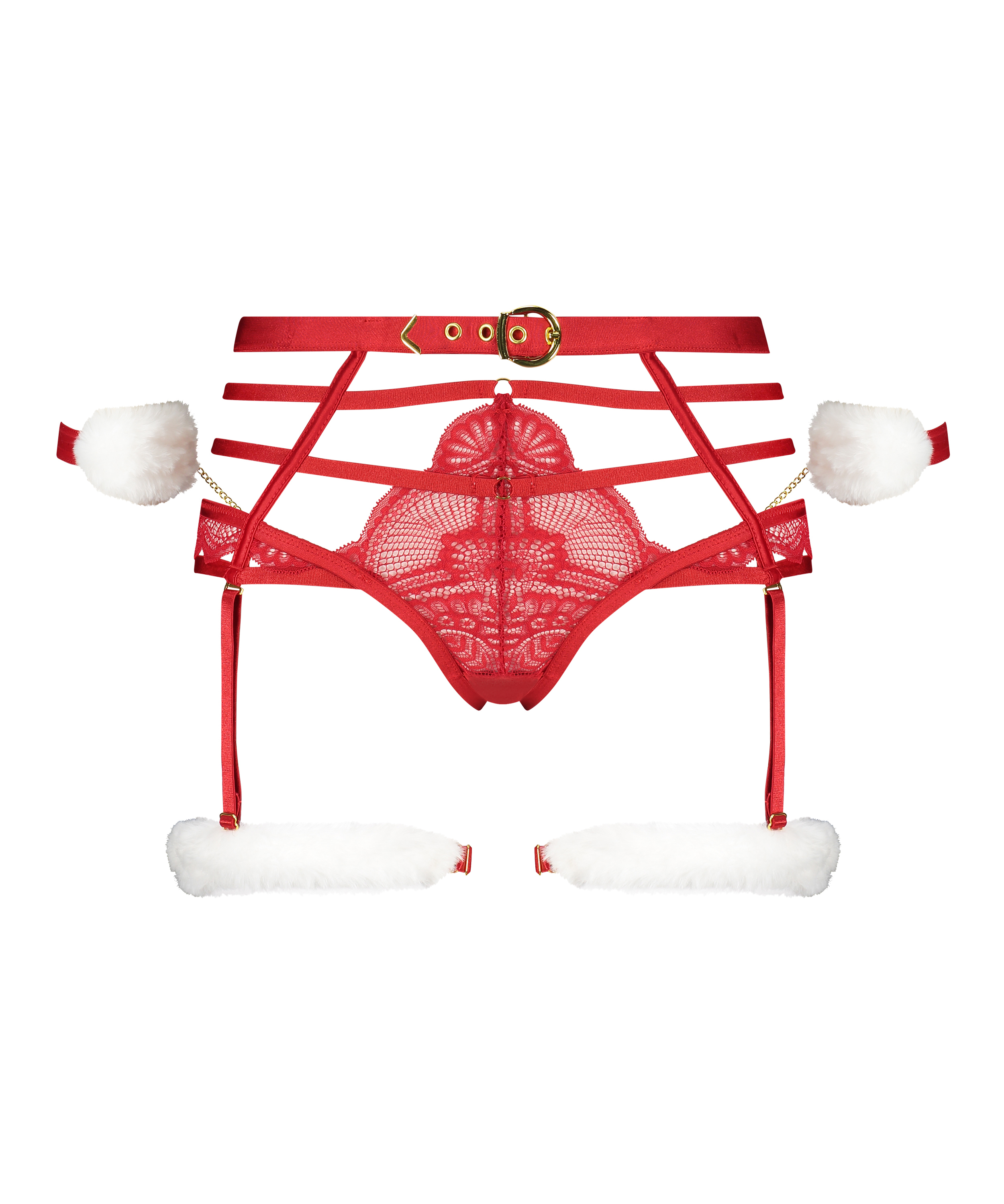 Cindy Högt skuren brazilian-trosa, röd, main