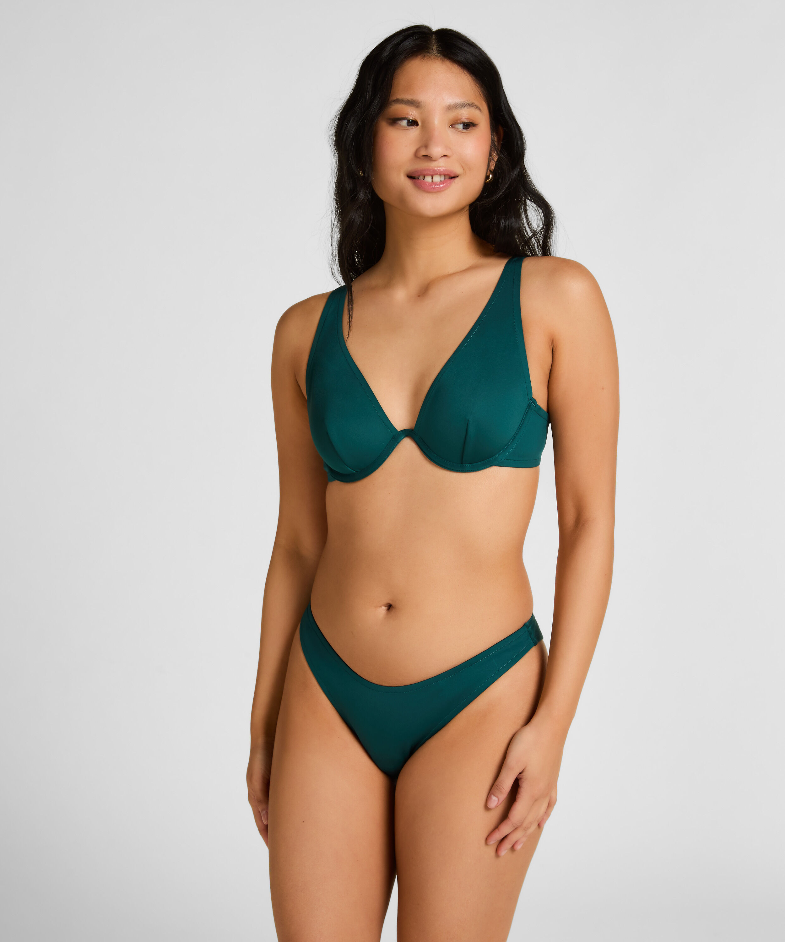 Högt skuren bikiniunderdel i neopren