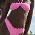 Bandeau bikinitopp Scallop, Rosa