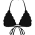 Blommig trekantsbikini med v&aring;gkant, Svart