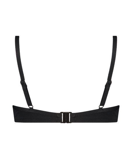 Icke-formpressad bikinitopp Scallop Glam, Svart