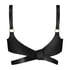 Bandeau bralette i konstläder, Svart