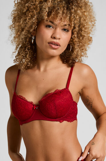 Hunkemöller Formpressad bygel-bh Marine Röd — produktbild