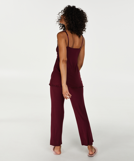 Pyjamasset Modal Lace, R&ouml;d