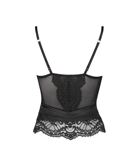 Amelia vadderad underwired bustier, Svart