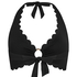Scallop bikini&ouml;verdel med halternacke, Svart
