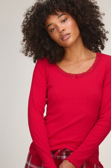 Hunkemöller Jersey Topp med Spets dam – bild 8