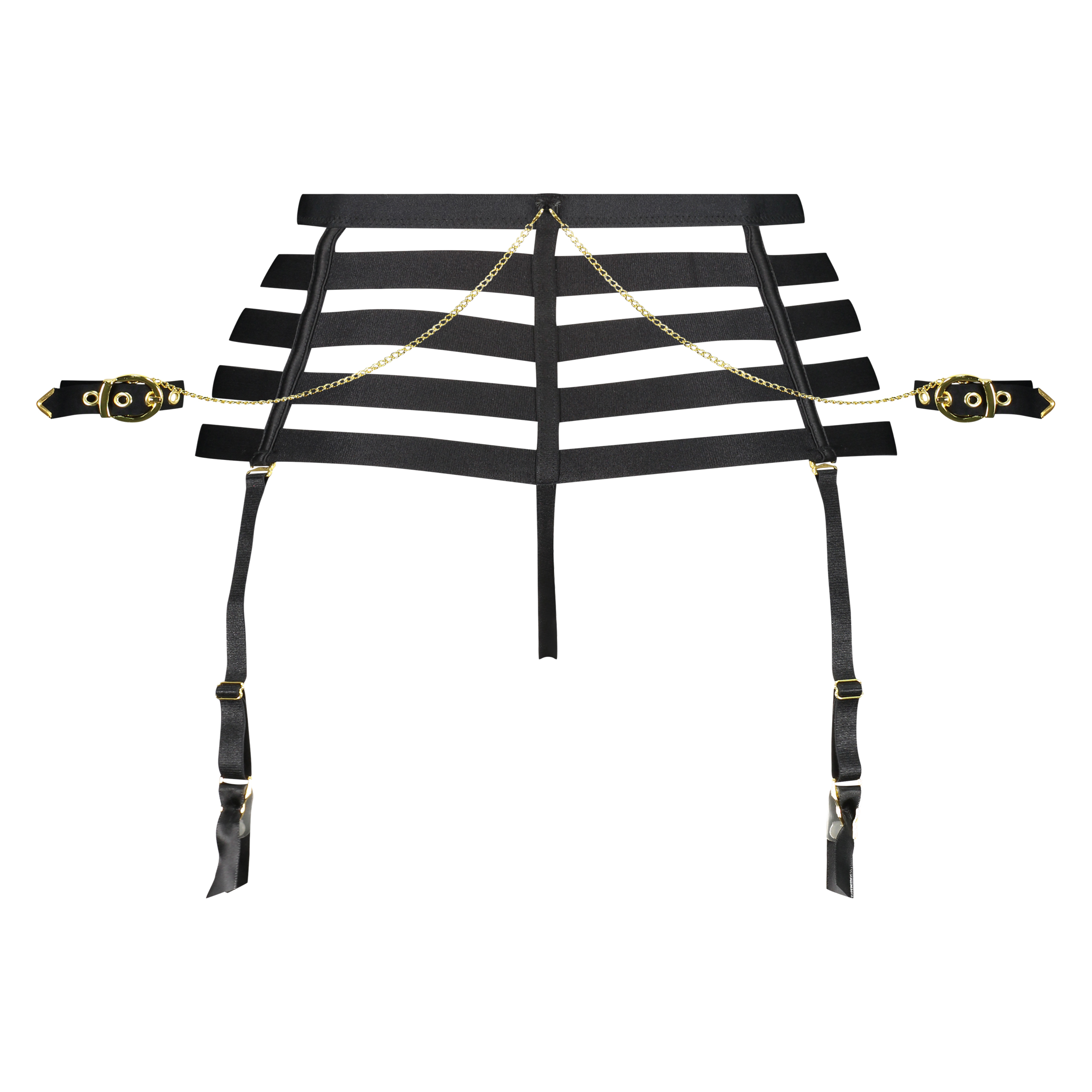 Högt skuren stringtrosa Honey, Svart, main